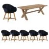 OUTLIV. Clovelly Gartenmöbelset 7-tlg. Tisch 220x100cm Natur/Schwarz -GartenMöbelPro Verkäufe clovelly gartenmoebelset 7 tlg mit gartentisch 220x100cm 1392163 1