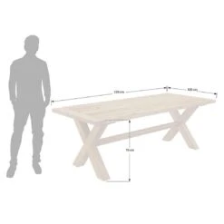 OUTLIV. Clovelly Gartenmöbelset 7-tlg. Tisch 220x100cm Natur/Schwarz -GartenMöbelPro Verkäufe clovelly gartenmoebelset 7 tlg mit gartentisch 220x100cm 1392163 14