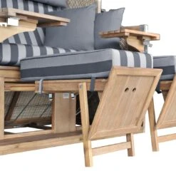 DeVries Pure Greenline 175XL Strandkorb Geflecht/Akazie Ice Flower -GartenMöbelPro Verkäufe devries pure greenline 175xl strandkorb geflecht akazie 1352728 5