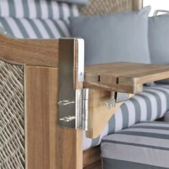 DeVries Pure Greenline 175XL Strandkorb Geflecht/Akazie Ice Flower -GartenMöbelPro Verkäufe devries pure greenline 175xl strandkorb geflecht akazie 1352728 6