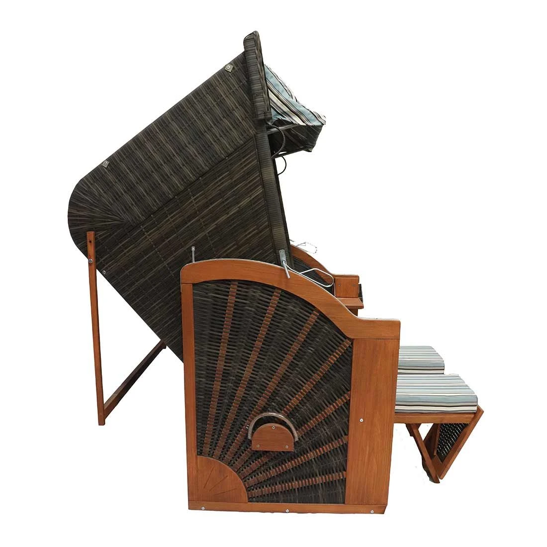 DeVries Pure Classic XL Strandkorb Pinie/Geflecht Des.444 Antique Brown 6 DeVries Pure Classic XL Strandkorb Pinie/Geflecht Des.444 Antique Brown – Bild 4