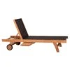 DeVries Woodie Gartenliege Mit Rädern Teak/Batyline Natur/Grau -GartenMöbelPro Verkäufe devries woodie gartenliege mit raedern teak batyline 1438627 1