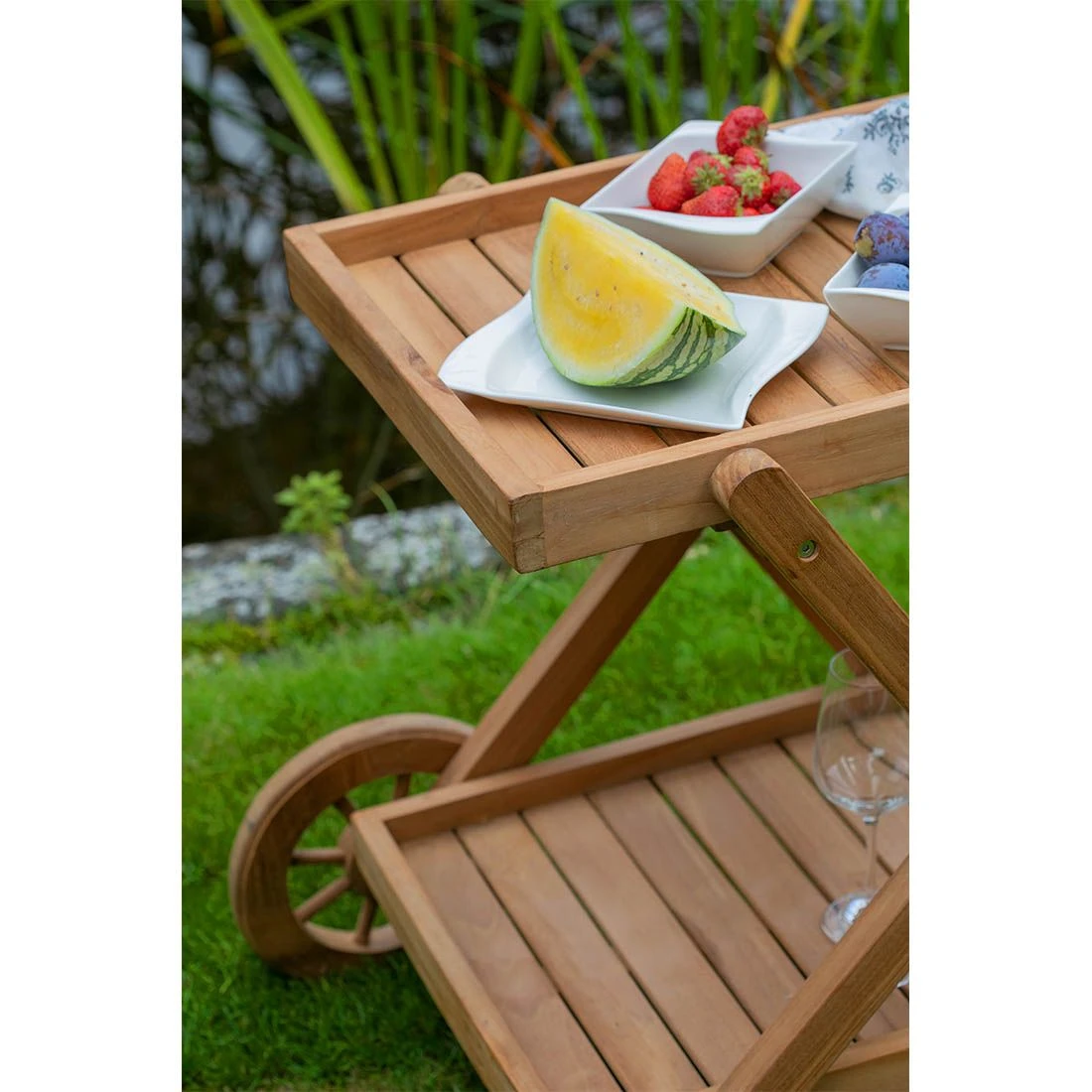 DeVries Woodie Servierwagen Teak Natur 6 DeVries Woodie Servierwagen Teak Natur – Bild 4