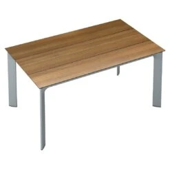 Kettler Diamond Gartentisch 160x95cm Aluminium/HPL Silber/Teak-Optik Mit Fräsung -GartenMöbelPro Verkäufe diamond gartentisch 160x95cm aluminium hpl 1475367 2