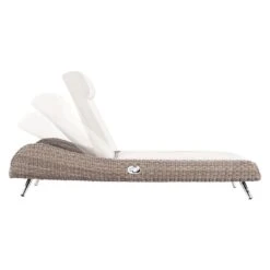 Domus Ventures Brighton Gartenliege Aluminium/Yachtleder Teaklook/Grau -GartenMöbelPro Verkäufe domus ventures brighton gartenliege aluminium olefin teaklook grau 1123103 2