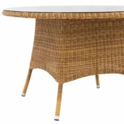 Domus Ventures Maryland Gartentisch Ø120 Cm Geflecht Rund Mit Glasplatte Mixed Beige -GartenMöbelPro Verkäufe domus ventures maryland diningtisch rund 120cm mixed beige rundgeflecht mit glasplatte 3