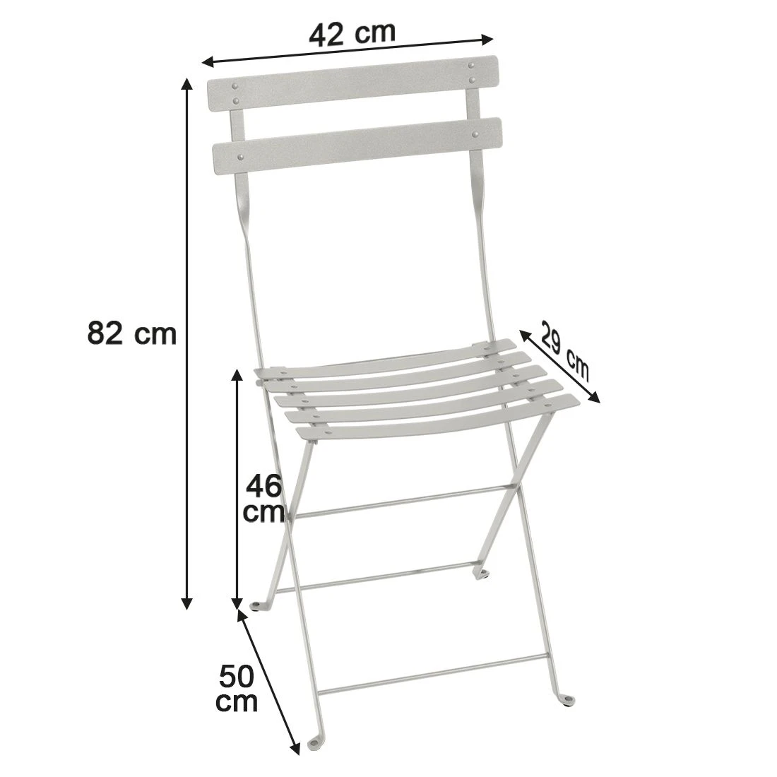 Fermob Bistro Biergartenstuhl Stahl Lehmgrau 4 Fermob Bistro Biergartenstuhl Stahl Lehmgrau – Bild 2