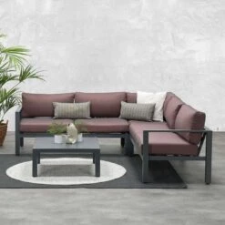 Garden Impressions Bianca Ecklounge Aluminium/Polyester Carbon Black/Copper -GartenMöbelPro Verkäufe garden impressions bianca loungeecke aluminium polster 1350000 6