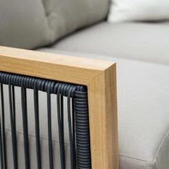 Garden Impressions Decala Dininglounge 5-tlg. Aluminium/Rope/Textilene Teaklook/Taupe -GartenMöbelPro Verkäufe garden impressions decala loungeset 5 tlg aluminium rattan textilene 1436108 7