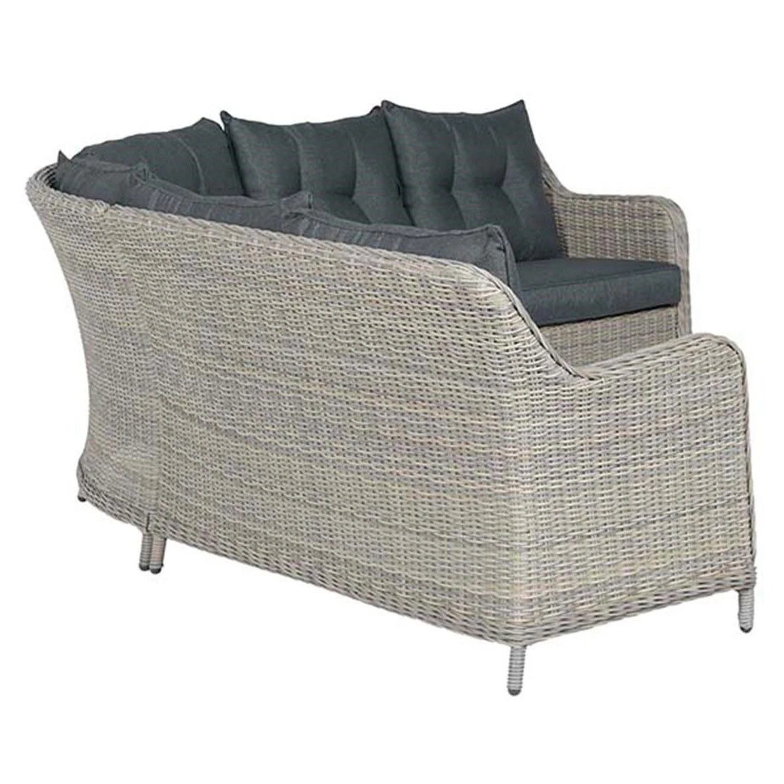 Garden Impressions Milwaukee Ecklounge Geflecht/Spun Polyester Vintage Willow/Reflex Black 6 Garden Impressions Milwaukee Ecklounge Geflecht/Spun Polyester Vintage Willow/Reflex Black – Bild 4