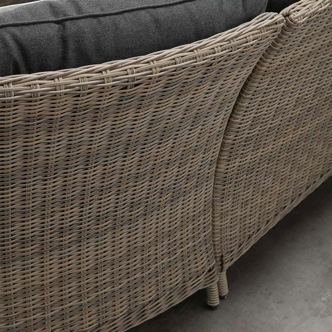 Garden Impressions Milwaukee Dininglounge Geflecht/Spun Polyester Vintage Willow/Reflex Black 8 Garden Impressions Milwaukee Dininglounge Geflecht/Spun Polyester Vintage Willow/Reflex Black – Bild 6
