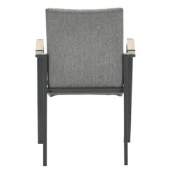 Garden Impressions Ottawa Stapelsessel Aluminium/Textilene/Teak Carbon Black/Grau -GartenMöbelPro Verkäufe garden impressions ottawa diningsessel aluminium teak textilene 1436119 6