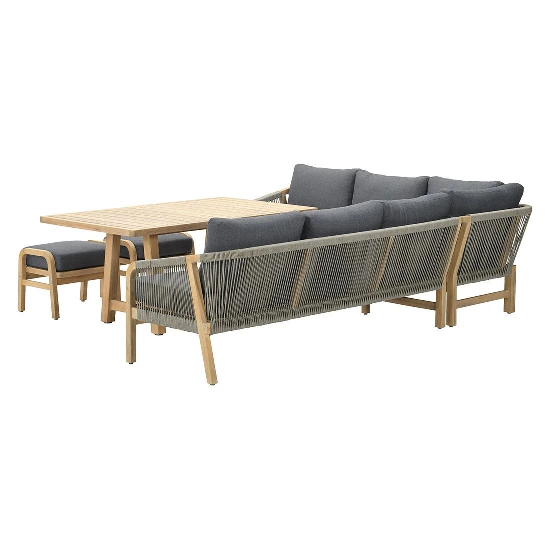 Garden Impressions Santos Dininglounge 5-tlg. Akazie/Kunstfaser Akazie White Wash/Anthrazit 6 Garden Impressions Santos Dininglounge 5-tlg. Akazie/Kunstfaser Akazie White Wash/Anthrazit – Bild 4