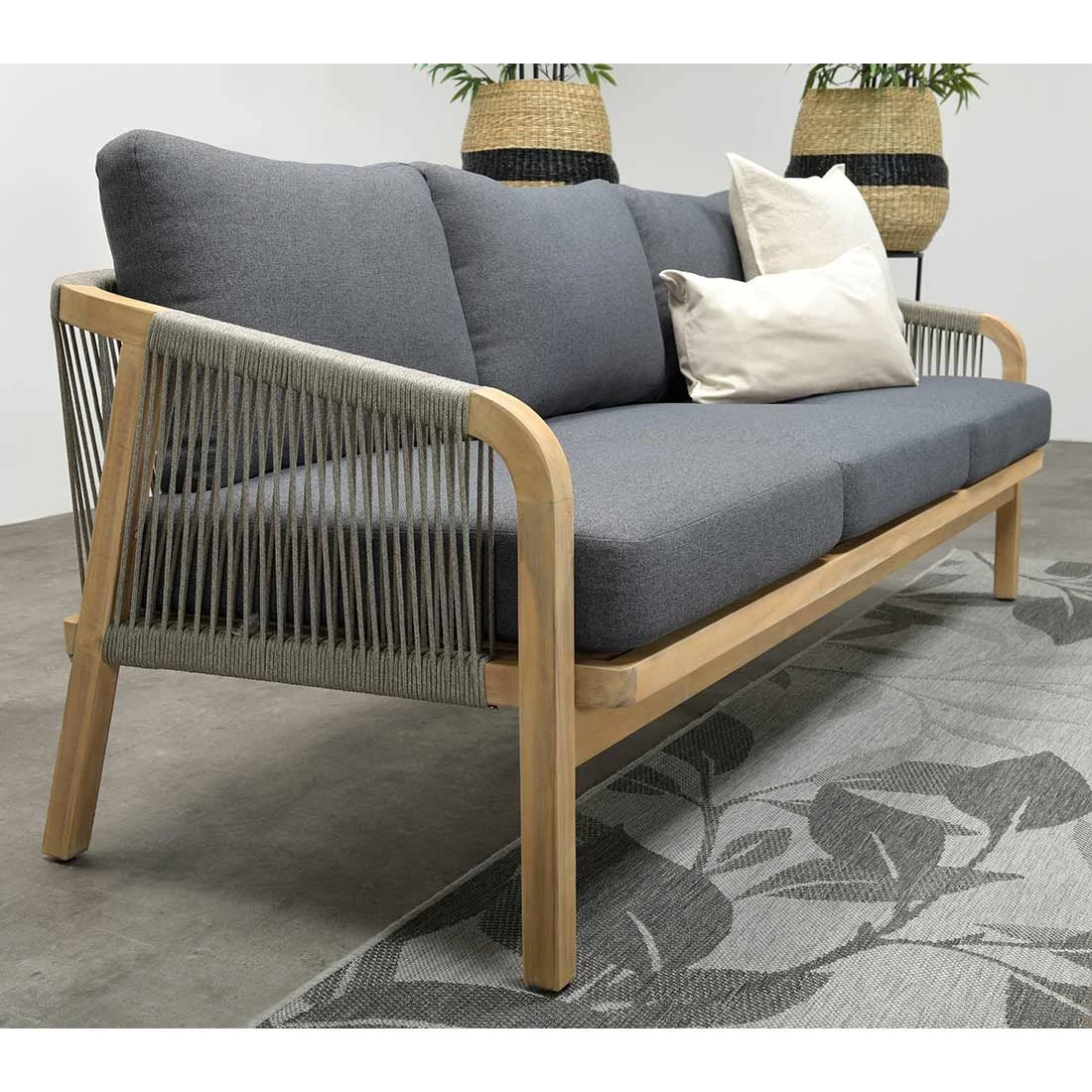 Garden Impressions Santos Loungeset 4-tlg. Akazie/Polster Akazie White Wash/Anthrazit 4 Garden Impressions Santos Loungeset 4-tlg. Akazie/Polster Akazie White Wash/Anthrazit – Bild 2