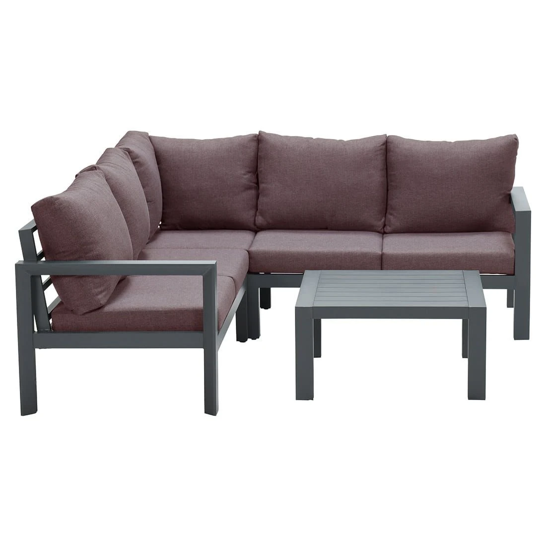 Garden Impressions Zion Ecklounge Aluminium/Polster + Tisch 75x75 Cm Carbon Black/Copper 5 Garden Impressions Zion Ecklounge Aluminium/Polster + Tisch 75x75 Cm Carbon Black/Copper – Bild 3