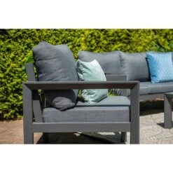 Garden Impressions Zion Loungeset 4-tlg. Aluminium/Polyester Carbon Black/Mystic Grey -GartenMöbelPro Verkäufe garden impressions zion sofagruppe 4 tlg aluminium polster 1349747 4