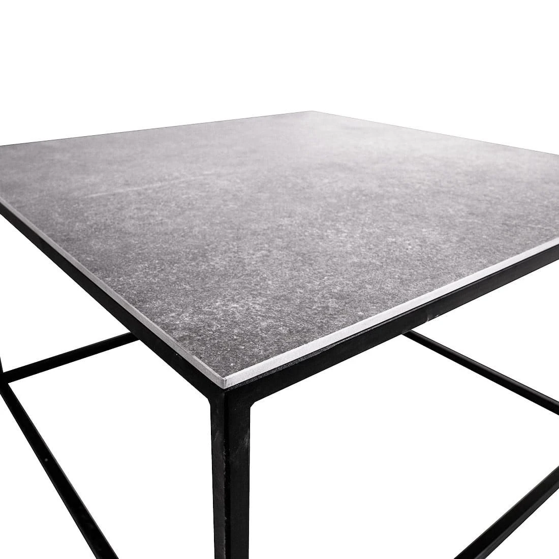 GRADEL Frame Alex Loungetisch 100x60cm Eisen/Keramik Schwarz/Betongrau 4 GRADEL Frame Alex Loungetisch 100x60cm Eisen/Keramik Schwarz/Betongrau – Bild 2