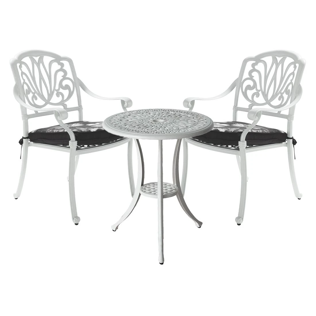 Hartman Amalfi Gartenmöbel-Set 3-tlg. Tisch Ø62cm Weiß 3 Hartman Amalfi Gartenmöbel-Set 3-tlg. Tisch Ø62cm Weiß