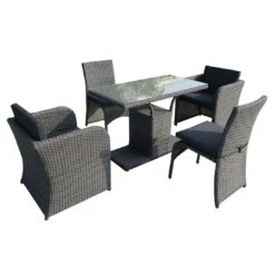 Hartman Breakfast Gartenmöbel-Set 5-tlg. Tisch 121x61cm Grau 10 Hartman Breakfast Gartenmöbel-Set 5-tlg. Tisch 121x61cm Grau -GartenMöbelPro Verkäufe hartman breakfast gartenmoebel set 5 teilig geflecht 904731 2