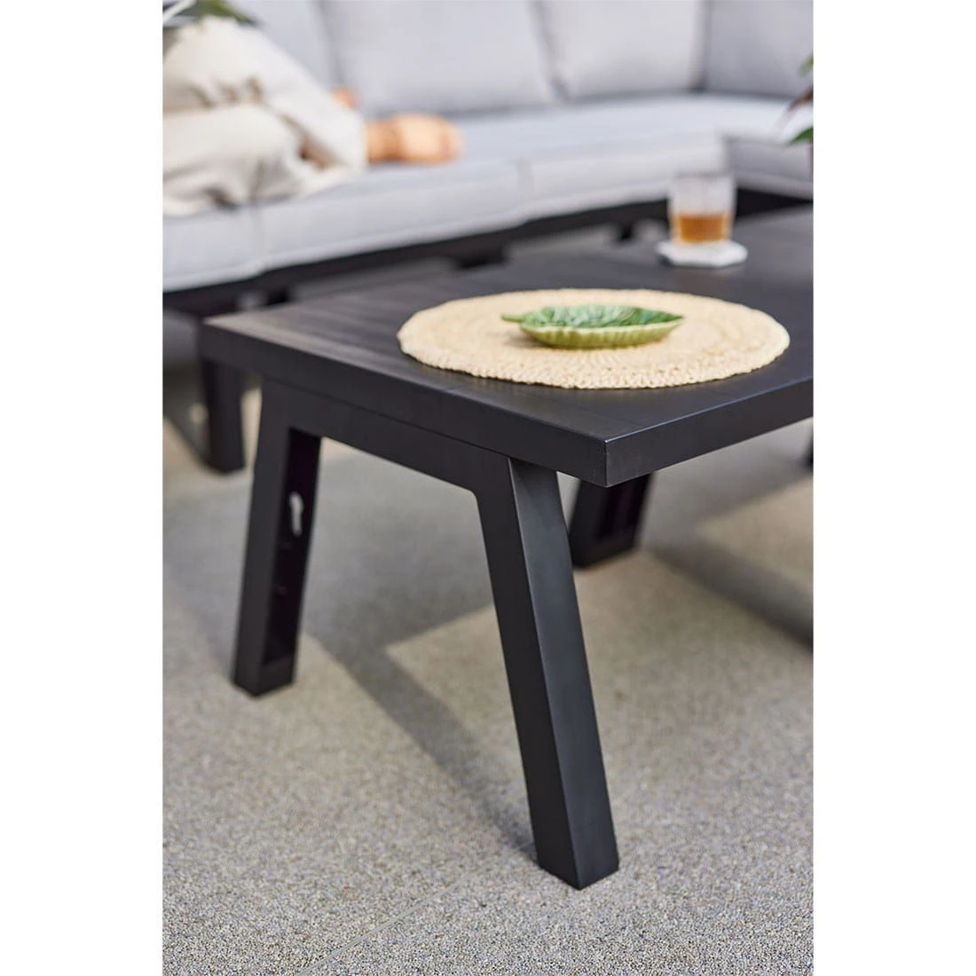 Hartman Ibiza Ecklounge Inkl. Tisch 120x60cm Kunststoff/Olefin Anthrazit/Hellgrau 9 Hartman Ibiza Ecklounge Inkl. Tisch 120x60cm Kunststoff/Olefin Anthrazit/Hellgrau – Bild 7