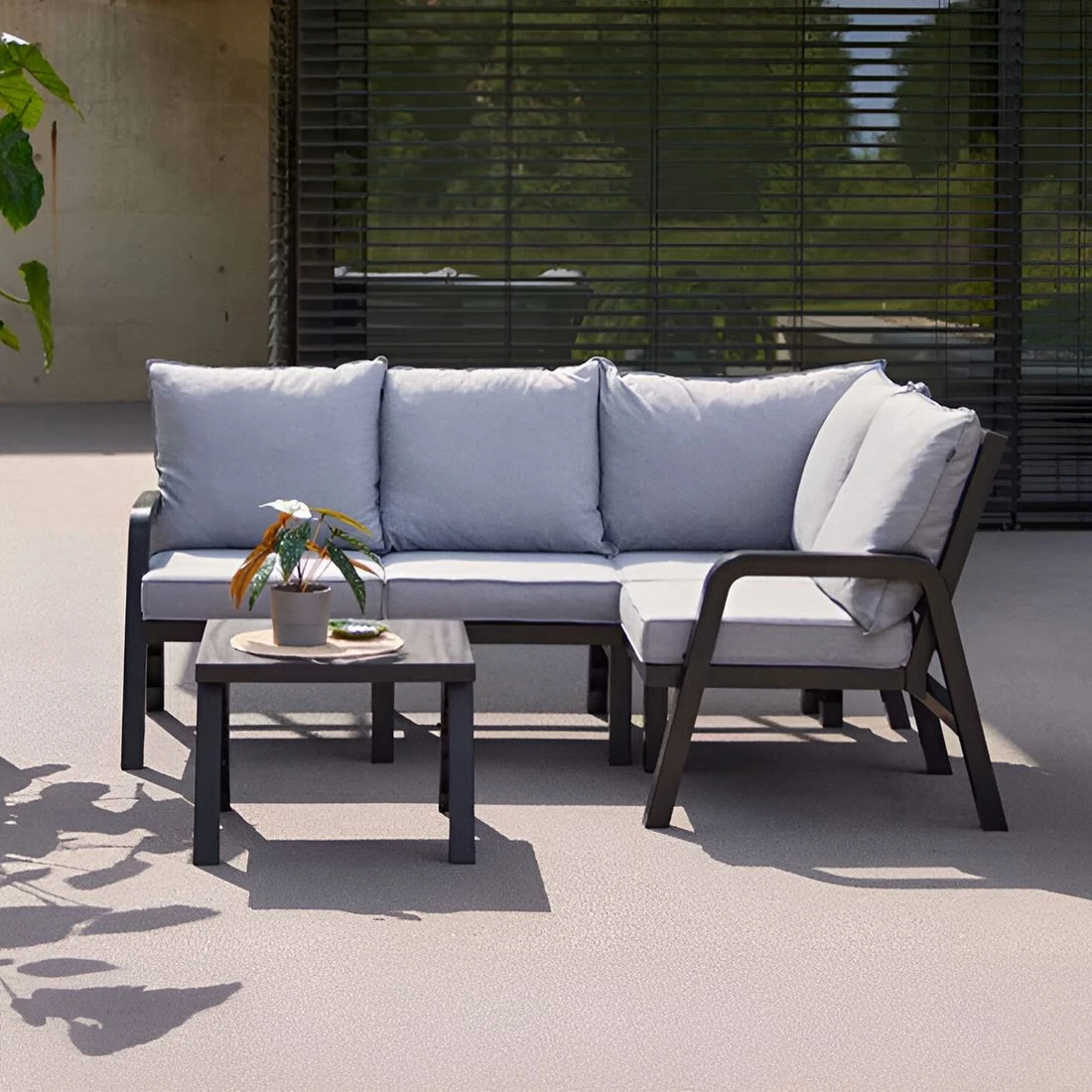 Hartman Ibiza Ecklounge Inkl. Tisch 60x60cm Kunststoff/Olefin Anthrazit/Hellgrau 3 Hartman Ibiza Ecklounge Inkl. Tisch 60x60cm Kunststoff/Olefin Anthrazit/Hellgrau