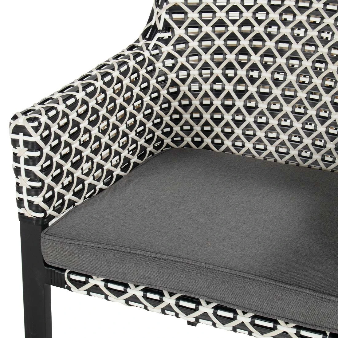 Hartman Kelly Gartensessel Aluminium/Rope Schwarz/Schwarz-Weiß 7 Hartman Kelly Gartensessel Aluminium/Rope Schwarz/Schwarz-Weiß – Bild 5