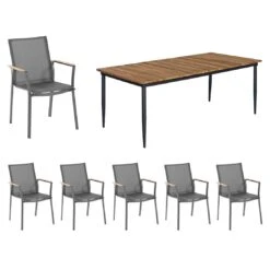 Hartman Lea Gartenmöbelset 7-tlg. Mit Tisch 220x100 Cm Xerix/Charcoal