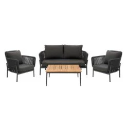 Interliving 7005 Loungeset 4-tlg. Mit Tisch 89x89 Cm Anthrazit/Grau -GartenMöbelPro Verkäufe interliving 7005 loungeset 4 tlg mit tisch 89x89 cm 1479195 2