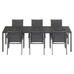 Kettler Basic Plus Gartenmöbel-Set 7-tlg.+Tisch 160/267x91cm Anthrazit/Dark Grey -GartenMöbelPro Verkäufe kettler basic plus gartenmoebel set 7 tlg tisch 160 267x91cm 1487500 5