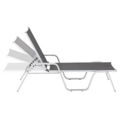 Kettler Basic Plus Stapelliege Aluminium/Textilene Silber/Anthrazit -GartenMöbelPro Verkäufe kettler basicplus stapelliege silber anthrazit 0301214 0000 5 1
