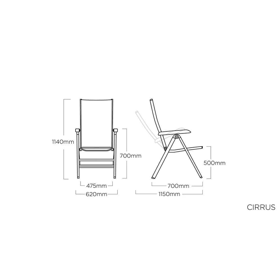 Kettler Cirrus Silver Line Klappsessel Aluminium/Outdoorgewebe Silber/Anthrazitgrau 9 Kettler Cirrus Silver Line Klappsessel Aluminium/Outdoorgewebe Silber/Anthrazitgrau – Bild 7