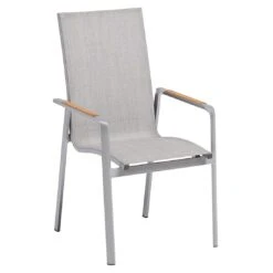 Kettler Diamond Stapelsessel Aluminium/Outdoorgewebe/Teak Silber/Hellgrau -GartenMöbelPro Verkäufe kettler diamond stapelsessel aluminium outdoorgewebe teak 1370053 1