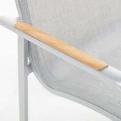 Kettler Diamond Stapelsessel Aluminium/Outdoorgewebe/Teak Silber/Hellgrau -GartenMöbelPro Verkäufe kettler diamond stapelsessel aluminium outdoorgewebe teak 1370053 6