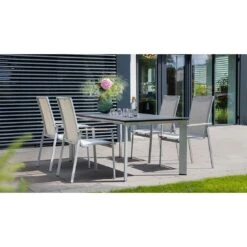 Kettler Diamond Stapelsessel Aluminium/Outdoorgewebe/Teak Silber/Hellgrau -GartenMöbelPro Verkäufe kettler diamond stapelsessel aluminium outdoorgewebe teak 1370053 7