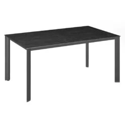 Kettler Edge Gartentisch 140x70cm Aluminium/Keramik-Glas Anthrazit/Fossil Natur