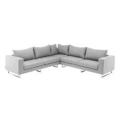 Kettler Ego Ecklounge 2-teilig Aluminium/Sunbrella Silber/Grau Meliert -GartenMöbelPro Verkäufe kettler ego loungeecke 2tlg aluminium sunbrella silber flanelle 1005062 2
