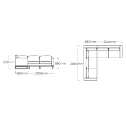 Kettler Ego Ecklounge 2-teilig Aluminium/Sunbrella Silber/Grau Meliert -GartenMöbelPro Verkäufe kettler ego loungeecke 2tlg aluminium sunbrella silber flanelle 1005062 3