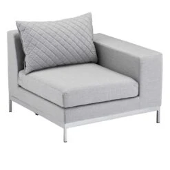 Kettler Ego Modular Ecklounge 7tlg. Sunbrella Silber/Hellgrau Meliert -GartenMöbelPro Verkäufe kettler ego modular loungeecke 7tlg aluminium sunbrella 2