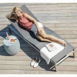 Kettler Feel Gartenliege Edelstahl/Textilene Grau Meliert -GartenMöbelPro Verkäufe kettler feel gartenliege 203cm edelstahl textilene grau meliert 1005282 2