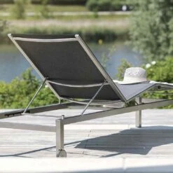 Kettler Feel Gartenliege Edelstahl/Textilene Grau Meliert -GartenMöbelPro Verkäufe kettler feel gartenliege 203cm edelstahl textilene grau meliert 1005282 3