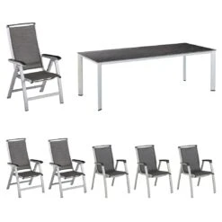Kettler Forma II Gartenmöbel-Set 7-tlg. Tisch 220x95cm Silber/Graphit 23 Kettler Forma II Gartenmöbel-Set 7-tlg. Tisch 220x95cm Silber/Graphit -GartenMöbelPro Verkäufe kettler forma ii gartenmoebel set 7 tlg tisch 220x95cm 1494573 2