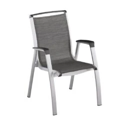 Kettler Forma II Stapelsessel Aluminium/Textilene Silber/Graphit -GartenMöbelPro Verkäufe kettler hks forma ii stapelsessel aluminium textilen 1