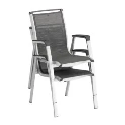 Kettler Forma II Stapelsessel Aluminium/Textilene Silber/Graphit -GartenMöbelPro Verkäufe kettler hks forma ii stapelsessel aluminium textilen 4