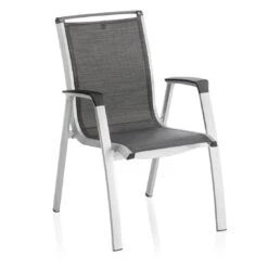 Kettler Forma II Stapelsessel Aluminium/Textilene Silber/Graphit -GartenMöbelPro Verkäufe kettler hks forma ii stapelsessel aluminium textilen 9