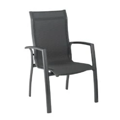 Kettler Legato Curve Stapelsessel Aluminium/Textilene Anthrazit -GartenMöbelPro Verkäufe kettler legato curve stapelsessel aluminium textilen 1