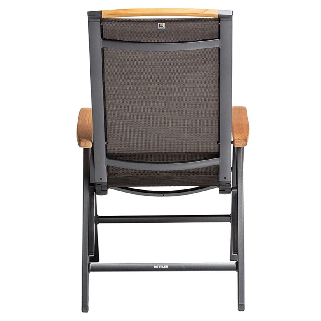 Kettler Memphis Klappsessel Aluminium/Textilene Mit Teak-Armlehnen Anthrazit/Bronze 12 Kettler Memphis Klappsessel Aluminium/Textilene Mit Teak-Armlehnen Anthrazit/Bronze – Bild 10