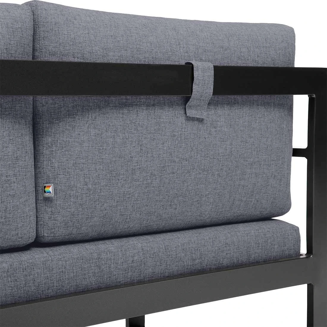 Kettler Ocean Casual Dining Loungeecke Aluminium/Polyester Anthrazit/Grau 8 Kettler Ocean Casual Dining Loungeecke Aluminium/Polyester Anthrazit/Grau – Bild 6