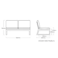 Kettler Ocean Skid Platform Gartensofa Mit Loungetisch Alu/Olefin Anthrazit/Hellgrau -GartenMöbelPro Verkäufe kettler ocean skid 2 sitzer lounge mit tisch 70x70cm 1395870 8