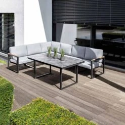 Kettler Ocean Skid Dininglounge 7-tlg. Aluminium/Olefin Anthrazit/Hellgrau Meliert -GartenMöbelPro Verkäufe kettler ocean skid dininglounge 7 tlg aluminium olefin 1351364 1