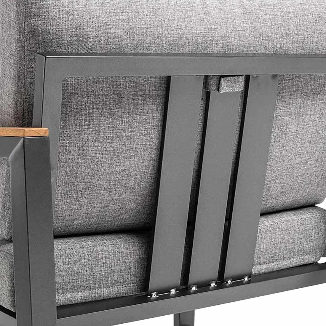 Kettler Ocean Skid Ecklounge 7-tlg. Aluminium/Olefin Anthrazit/Hellgrau Meliert 15 Kettler Ocean Skid Ecklounge 7-tlg. Aluminium/Olefin Anthrazit/Hellgrau Meliert – Bild 13